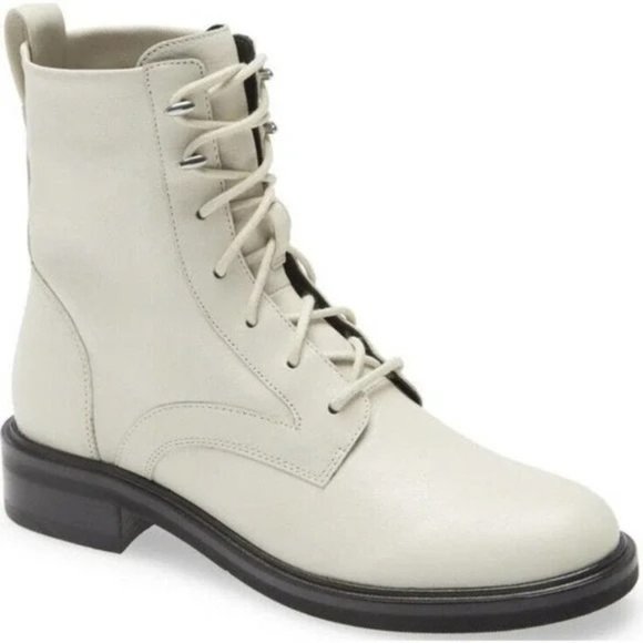 🆕 RAG & BONE Slayton Combat Ankle Boot Bootie Antique White 10 - Picture 2 of 9